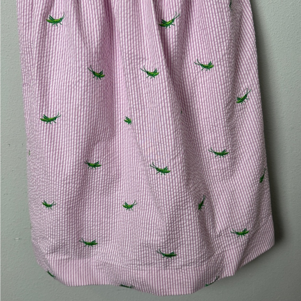 Lilly‎ Pulitzer Seersucker Lottie Dress in Party Hopper Embroidery Twee Size 10 - Picture 5 of 14